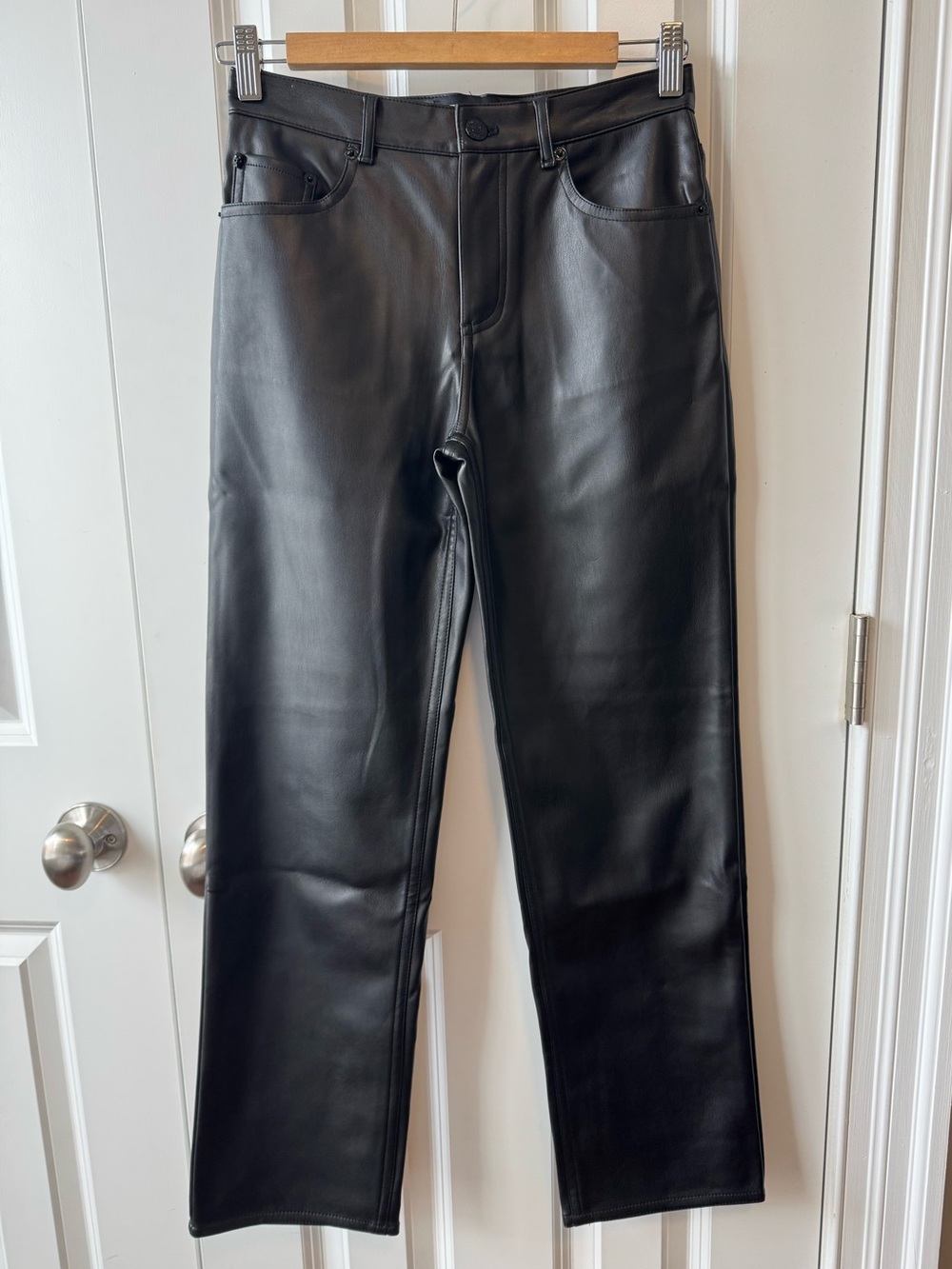 The Kooples Black Faux Leather Pants